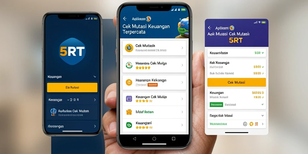 Tampilan antarmuka aplikasi 5RT untuk cek mutasi keuangan yang mudah dipahami.